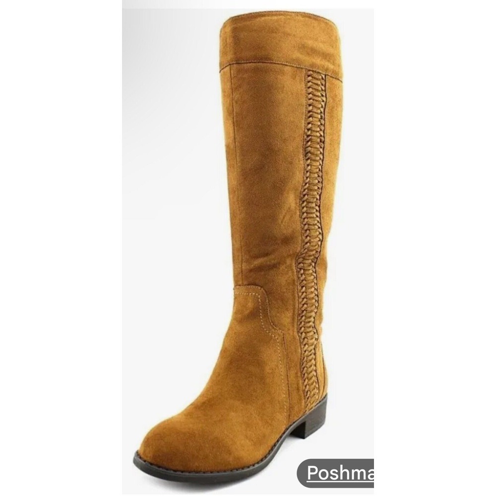 Nine West Meadow Suede Brown Boots‎ Size 8 Chestnut Western